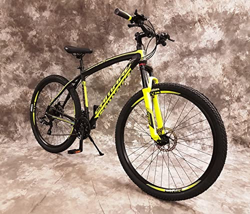 29 Zoll ALU MTB Camaro, Gefedert, 21-Gang Kettenschaltung, Hydraulik Scheibenbremsen NEU 2960-SCHWARZ-GELB