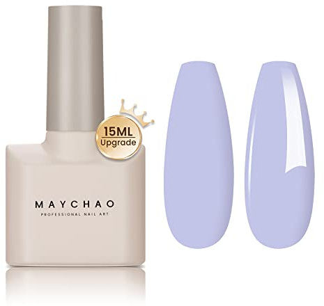MAYCHAO 15ML Gel Nail Polish 1Pc Lilac Gel Nail Polish Soak Off UV LED Pansy Nail Varnish Nail Art Starter Manicure Salon DIY at Home, 0.5 OZ