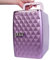 Wellness 4L Drinks or Beauty Cooler with Shelves for Temperature Controlled Makeup Storage or Drinks Cooling Includes Portable 12v Car Charger - Diamond Purple