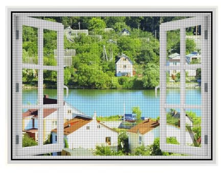 Insect Protection Fly Screen Roller Blind 80 x 120 cm Fly Curtain Mosquito net, air can Flow Freely, for Window Patio, Black