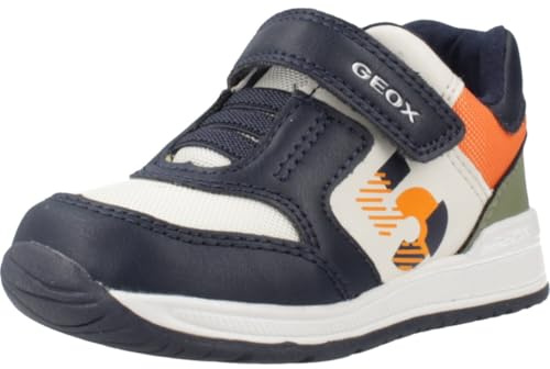 Geox B Rishon Boy A, Botines de Senderismo Bebé-Niños, Navy Lt Orange, 18 EU