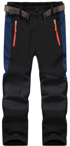 Macker Jones Kinder Softshellhose Skihose Gefüttert Schneehose Wasserdicht
