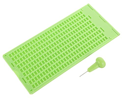 FRCOLOR Set di Scrittura Braille 30 Celle per Non Vedenti in Plastica Leggero e Portatile per Festa Scuola Decor e Uso Outdoor