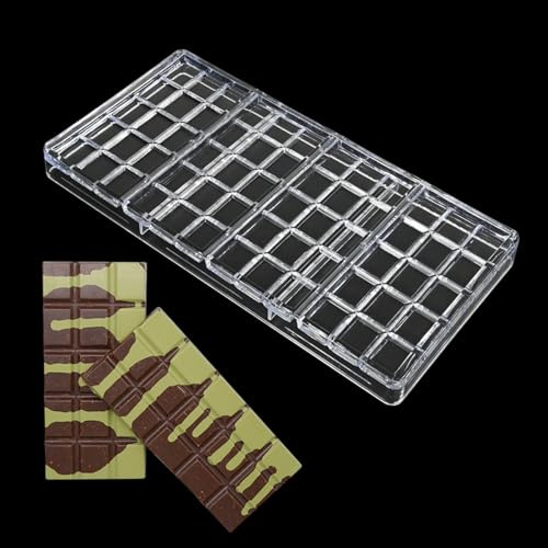 TUKE Molde de policarbonato para chocolate de alta calidad para hacer chocolate, moldes para hornear, reutilizable, antiadherente, alternativa de silicona de grado alimenticio, ideal para uso