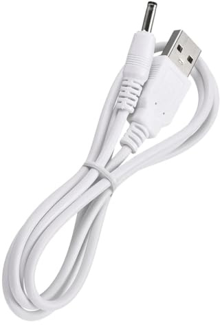 TA-VIGOR USB Type-A Male to 3.5mm x 1.35mm DC Charger Cable, 5V 1A Power Lead USB to Barrel Jack Adapter for LED Lights, Mini Fans, Speakers, 1m White