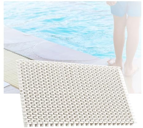 HBALDTEDC Schwimmbadabfluss Überlaufgitter Dachrinne, Abfluss- und Überlaufgitter aus Kunststoff, weiß, 18–30 cm x 100 cm, for Schwimmbecken, Dusche, Gehweg(30x100CM/1pieces)