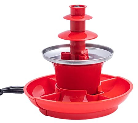 LIXSAZSE Fontana di cioccolato in acciaio inossidabile per prelibatezze a casa Fontana di cioccolato Cascata Macchina per fontana di cioccolato