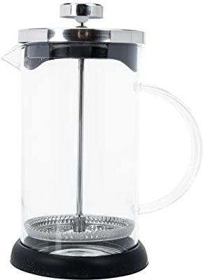 Holibanna Cafetera Prensa Francesa Inoxidable y Vidrio Jarra de Leche Espumadora para Calor y Frío para Hogar Oficina y Ocasiones Especiales