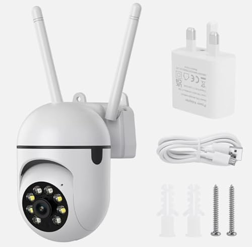 1080P WIFI IP Camera Wireless Indoor CCTV HD PTZ Smart Home Security Camera, 360° View, Full Colour Night Vision, Two-Way Audio, Motion Tracking & Max 128GB Storage Not Included