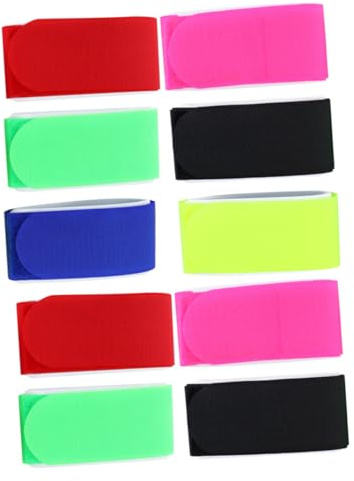 TOPBATHY Lot de 10 Sangles de Fixation pour Snowboard et Skis Sangles en Nylon EVA Écologique Attaches Réglables à Scratch Accessoire de Ski pour Transport et Couleur Couleur Aléatoire