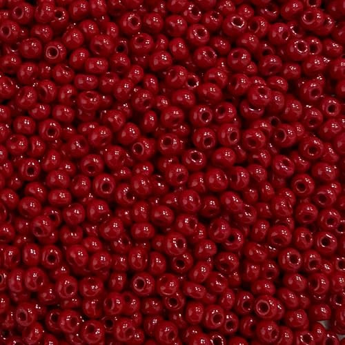 Czech 6/0 Glass Seed Beads 20 Grams 280 Pcs (Burgundy)