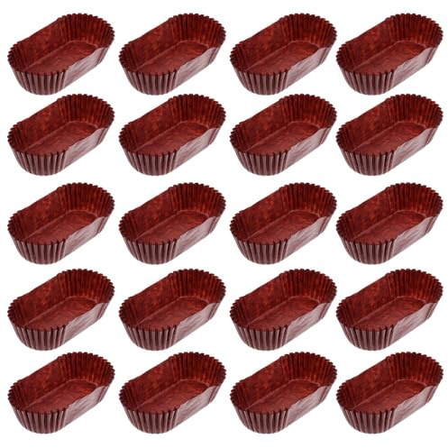 Homoyoyo 1000 Moldes Ovalados para Hornear Papel para Repostería Antiadherente Café 9 Cm para Cupcakes Panadería Fiestas y Uso Doméstico