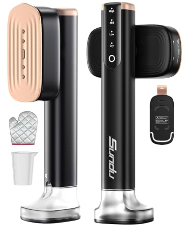 Sundu Steamer, 15s Heat-up, 180ml, Gloves, 35min for Travel & Home,Jet Black
