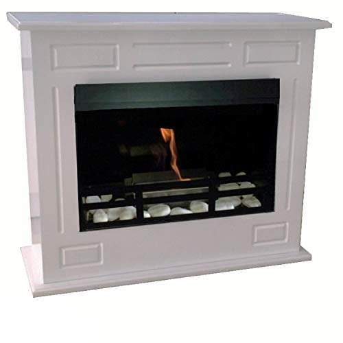 Kaminbau Mierzwa - Ethanol und Gelkamin Kamin Modell Dion Deluxe Royal XL Weiß - Hochglanz - Top Lackierung