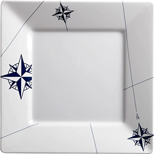 Marine Business Northwind - Assiette en mélamine Plate carrée, 6 pièces