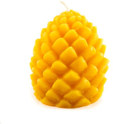 Naturra 100% Bienenwachskerze Pinienzapfen in Handarbeit gegossen