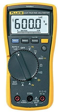FLUKE 117 True Rms Digital Multimeter W/C115 Carry Case & Test Leads