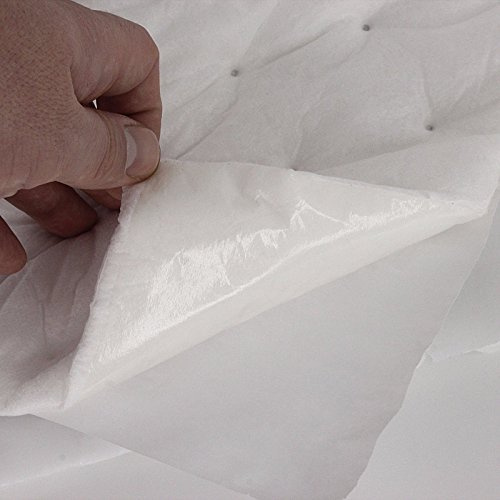 50 x 80 cm akustisk dammmatta polyester vit stoppade skumgummi 18 mm självhäftande