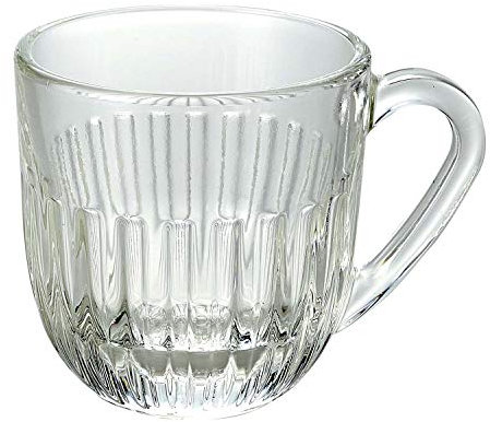 La Rochere Ouessant - Tazza Expresso in vetro, tazza da espresso, in vetro pressato, trasparente con scanalature, 1 pezzo