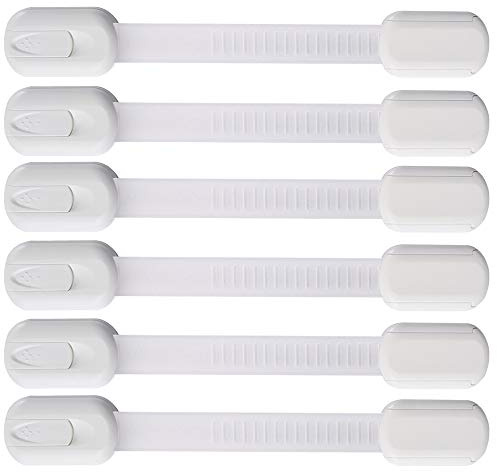 Vmaisi Multi-Use Adhesive Strap Locks for Baby Proofing Cabinets & Drawers