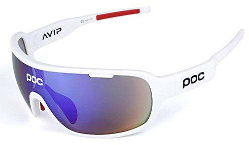 applemi Sport-Fahrradbrille Polarisierte Sonnenbrille ， Wechselgläser ， UV 400-Schutz ， HD-Antibeschlag-Sportbrille Zum Radfahren, Angeln, Laufen, Fahren, Golf-B