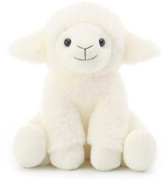 Apricot Lamb – Kuscheltier lamm Schaf 20 cm – Plüsch Spielzeug Plüschtier für Kinder und Baby – Flauschiger Stofftier zum Spielen, Geschenk & Kuscheln – Gemütliches Schmusetier – Cream lamm
