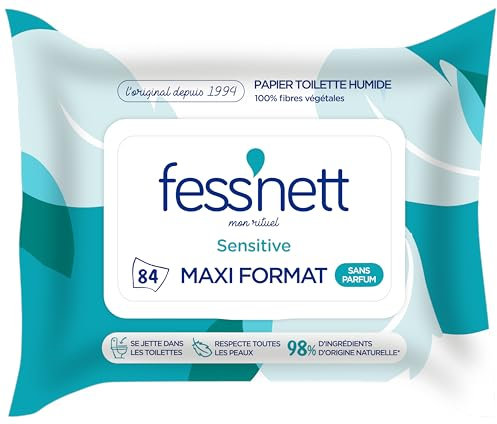 Fess'Nett Toilettenpapier, feucht, Sensitive, Maxi-Pack, 1 Stück