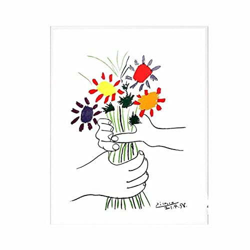 WTEVMAIY Pablo Picasso Kunstdruck auf Leinwand, Motiv: Friedenstrauß, Kunst, Galerie, Poster, Bild, Heimdekoration, rahmenlos, 50 x 70 cm