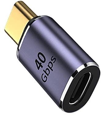 cablecc Adattatore video 40 Gbps maschio a femmina USB 4 tipo C 100 W per laptop e telefono