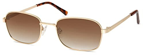 SOJOS Retro Rechteckig Polarisiert Sonnenbrille SJ1177 Gold/Braun