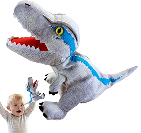 Fowybe Dinosaurier-Handpuppen,Plüsch-Handpuppe Dinosaurier für Jungen - Cooles Marionetten-Dinosaurier-Spielzeug für Puppentheater, Halloween-Partybevorzugung, interaktives Spielzeug, Handpuppe