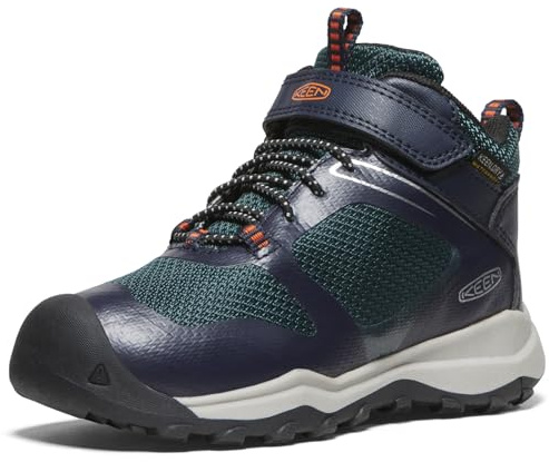KEEN Mixte Enfant Wanduro Mid Imperméable, Sky Captain Sea Moss, 27 EU