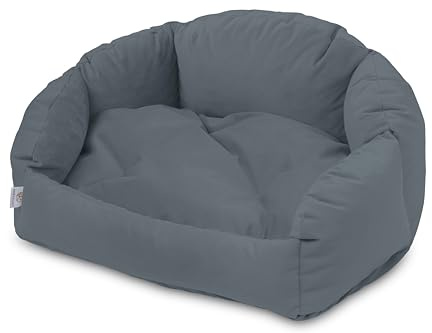 BARRY & LUCY® Hundebett Hundematratze Premium Hundekissen Gesteppt Hundekorb - für kleine und große Hunde - weich und leicht zu reinigen (M 70x55, Grau)