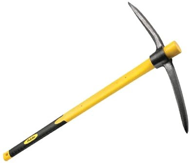 La zappa Französische Spitzhacke mit rundem Auge und Griff aus Fiberglas und Gummi, 91 cm (2 kg)