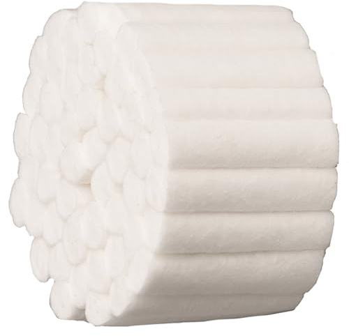 HIXNUG 50Pcs Nasal Plugs Highly Absorbent Natural Cotton Rolls for Nosebleed