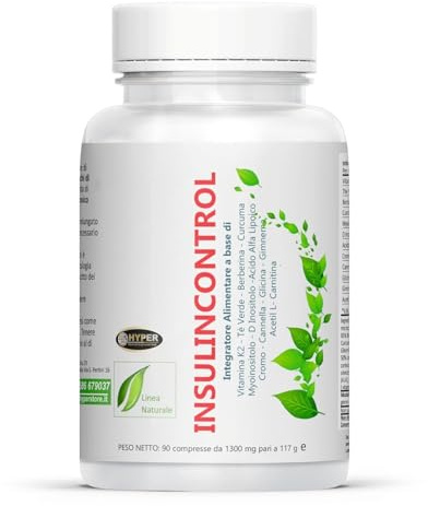 Hyper InSu Control 90 Cpr - Integratore con Berberina Cannella Gymnema Acido Alfa Lipoico Myo Inositolo Livello di Glicemia Metabolismo Mantenimento di Livelli Normali di Glucosio nel Sangue