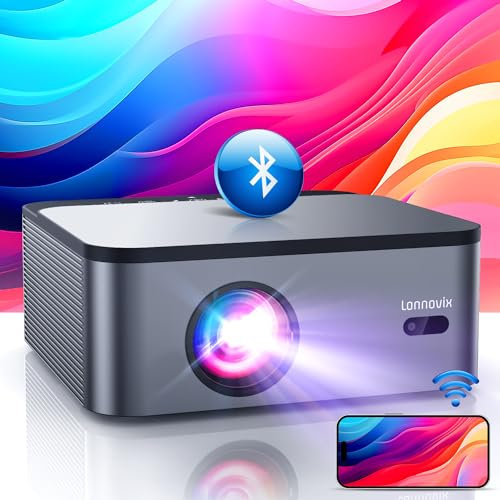 [Auto Focus/Keystone] Lonnovix Proiettore 4K Supporto, 800ANSI, 1080P Nativo, Videoproiettore con WiFi Bluetooth 5.2, HDR10, Zoom, Gaming Proiettore Home Cinema per Telefono/TV Stick/PS5, HDMI AV USB