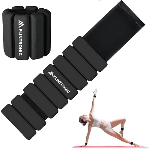 flintronic Adjustable Wrist Weights, 2PCS (1lb Each) Ankle Weights Set, Wearable Wrist & Ankle Weights Bracelet, Fitness Leg Weights for Women Men, for Running Walking Aerobics Yoga Pilates