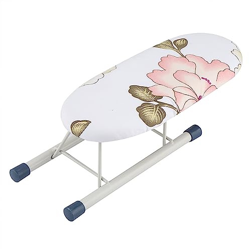 Mini Planche à Repasser Multifonctionnelle Compacte, Portable, Pliable, Peu Encombrant, Idéale pour la Maison, Les Voyages, Les Dortoirs, Les Salles D'artisanat, Les (Pivoine)
