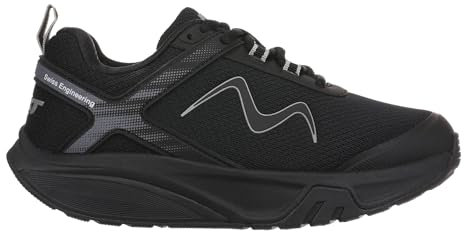 MBT Sport 4 III Zapatillas de Deporte para Hombre Estilo Moderno. Deportivas de Caminar Anatómicas y Cómodas. Calzado Fisiológico de Confort y Estabilidad con Suela balancín. Color Negro