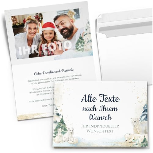 Einladungskarten Manufaktur Hamburg 10 personalisierte Weihnachtskarten mit Text und Foto - individueller Weihnachtsgruß Grußkarte Weihnachten Einladung Familie geschäftlich Motiv 28