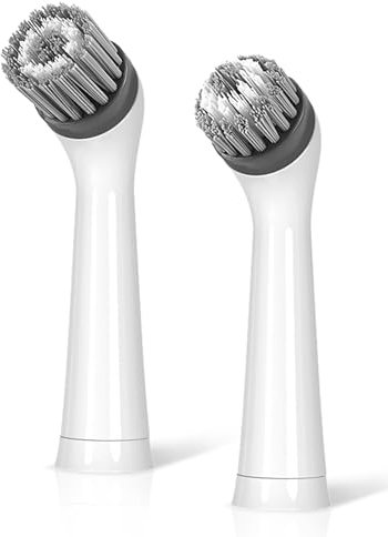 CLEAN EXPERT Replaceable Electric Cleaning Brush Head: Electric Scrubbing Brush Power Scrubber 2 Spin Scrubber Heads,Ideal for Cleaning Large Appliances Sinks Basins Tile Grout Shower Bathroom Crevice