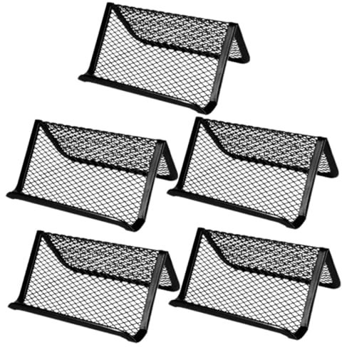 ROMISBABA 5stücke Metall Visitenkartenhalter Stand Kartenhalter Visitenkartenständer Für Schreibtisch Namenskartenhalter Aus Netzgewebe Visitenkarten Organizer Halter