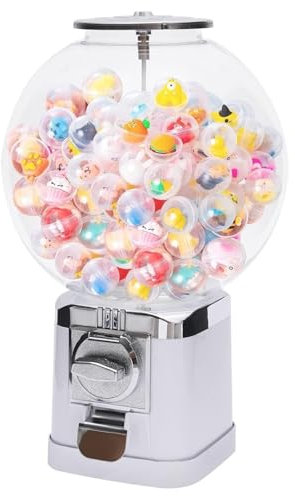 Machine Gacha En Spirale Ronde À Monnayeur, Distributeur Automatique En Libre-service De Jouets De Bonbons Gumball À Boule Rebondissante Avec 200 Boules, Distributeur De Stockage De Capsules De Café(W