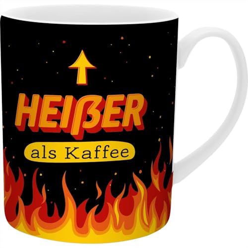 GRUSS & CO Taza XL con diseño caliente | Taza grande de porcelana, tamaño XL, 60 cl, taza con texto | regalo para hombres | 74133
