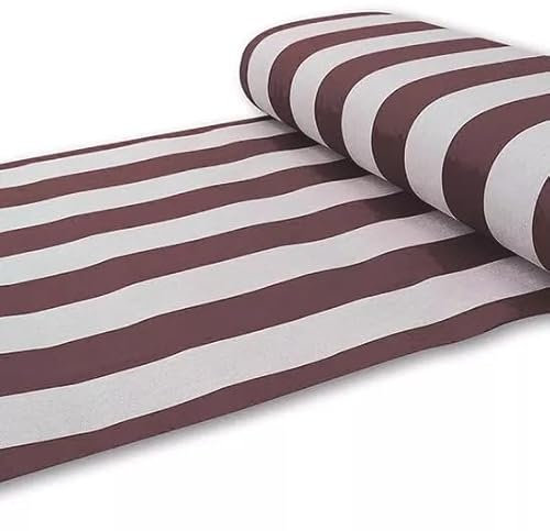 GX GARGIX Tenda da Sole a Strisce con Anelli, per Balcone, Veranda e Giardino, con Frange, Resistente, Vari Colori e Misure (Tv/Bordeaux, 300x300Cm)