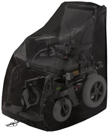Rollator & Rollstuhl Abdeckung 115x65x90cm, Wasserdicht Faltbar | Aus strapazierfähigem 210D Oxford mit PU-Beschichtung, mit Kordelzug für festen Sitz, pflegeleicht, kompakt für unterwegs