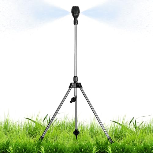 Aspersores de trípode para patio, aspersores de trípode giratorios de larga distancia, aspersores de riego giratorio automático de 360 grados, aspersor de agua para jardín, para patio de gran área