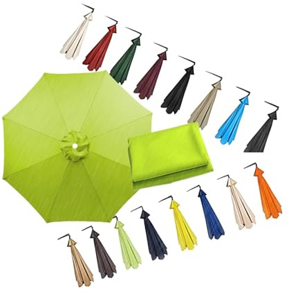 Replacement Parasol Canopy 2m-3.5m, Garden Parasol Replacement canopy 6/8 Arms, Garden Parasol Covers for Garden Yard Beach Umbrella(Grass Green) Patio Cantilever Umbrella