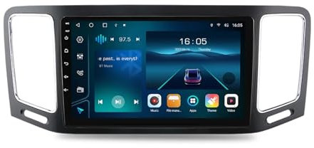 Generico Navigatore GPS Doppio DIN per Volkswagen Sharan (2012-2018) con Bluetooth, Android 13, Touchscreen da 9, Controllo vocale, Telecamera Posteriore, Wi-Fi, impianto Stereo per Auto.